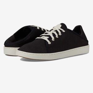 OluKai Pehuea Li Sneakers, Black & White Sand, NWT, Women’s Multiple Sizes
